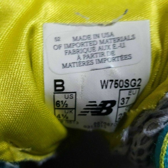 New Balance Running Shoes Women 6.5 B Gray 750 V2 W750SG2 Athletic Lace Up - Picture 9 of 9